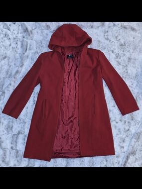 Italian Vintage Red Wool-Blend Coat